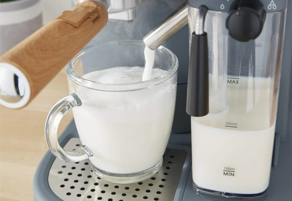 at home espresso machine with milk steamer